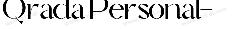 Qrada Personal字体转换 Qrada Personal字体转换
